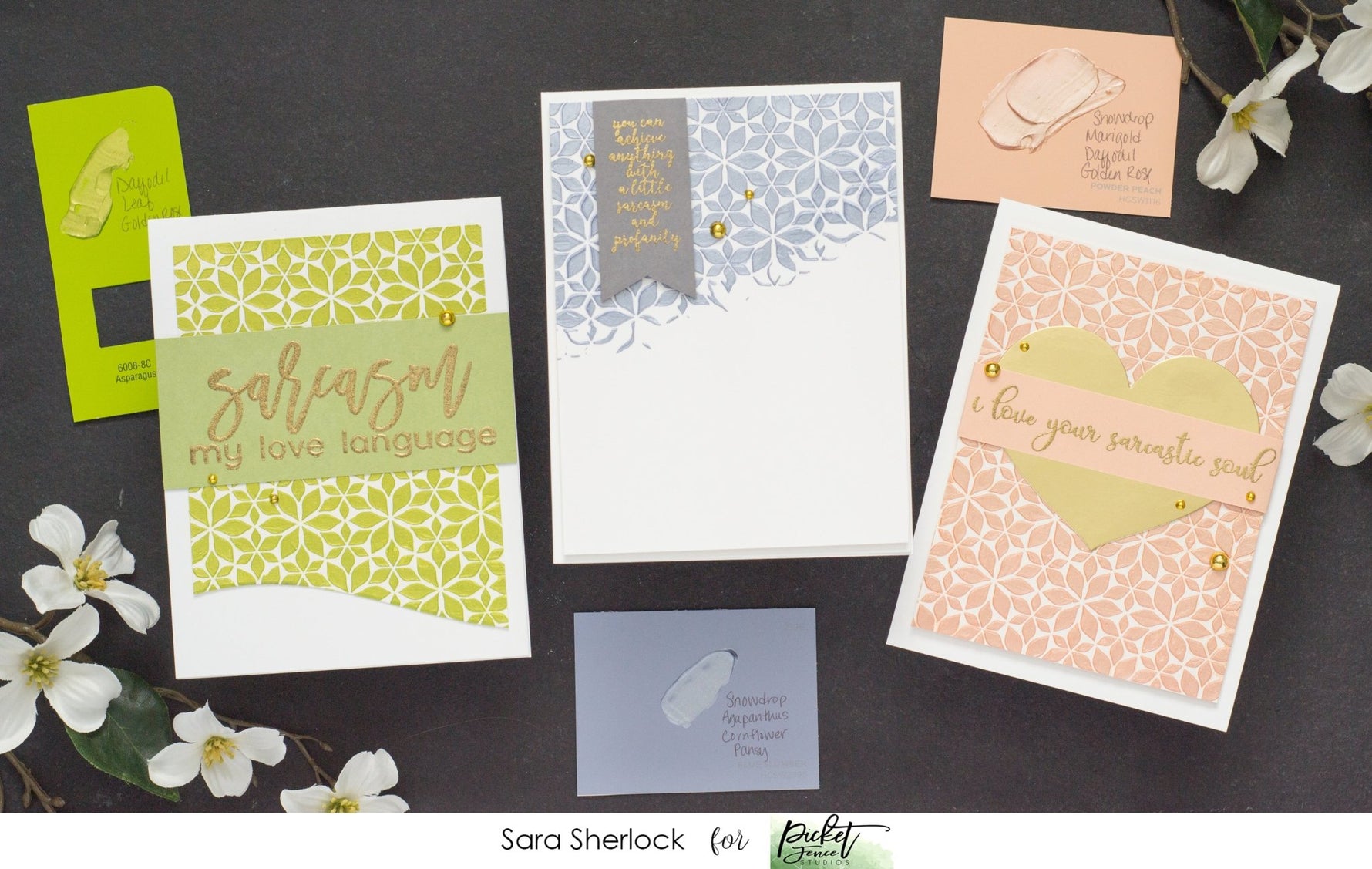 Sarcasm, Flowers, and Paper Glaze - Picket Fence Studios