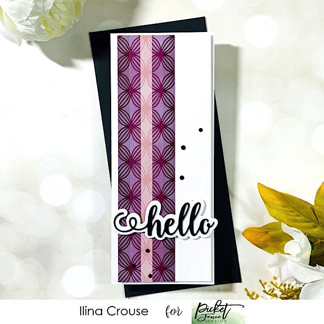 Slim Line Hello - Picket Fence Studios