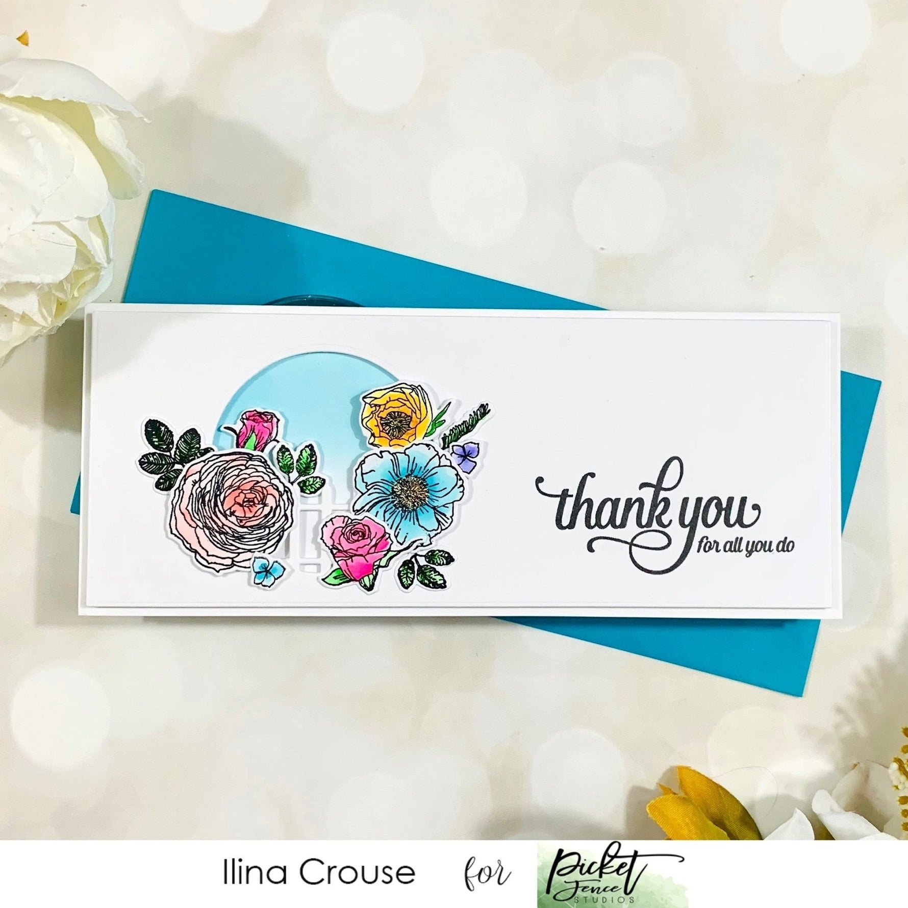 Slimline Thank You - Picket Fence Studios