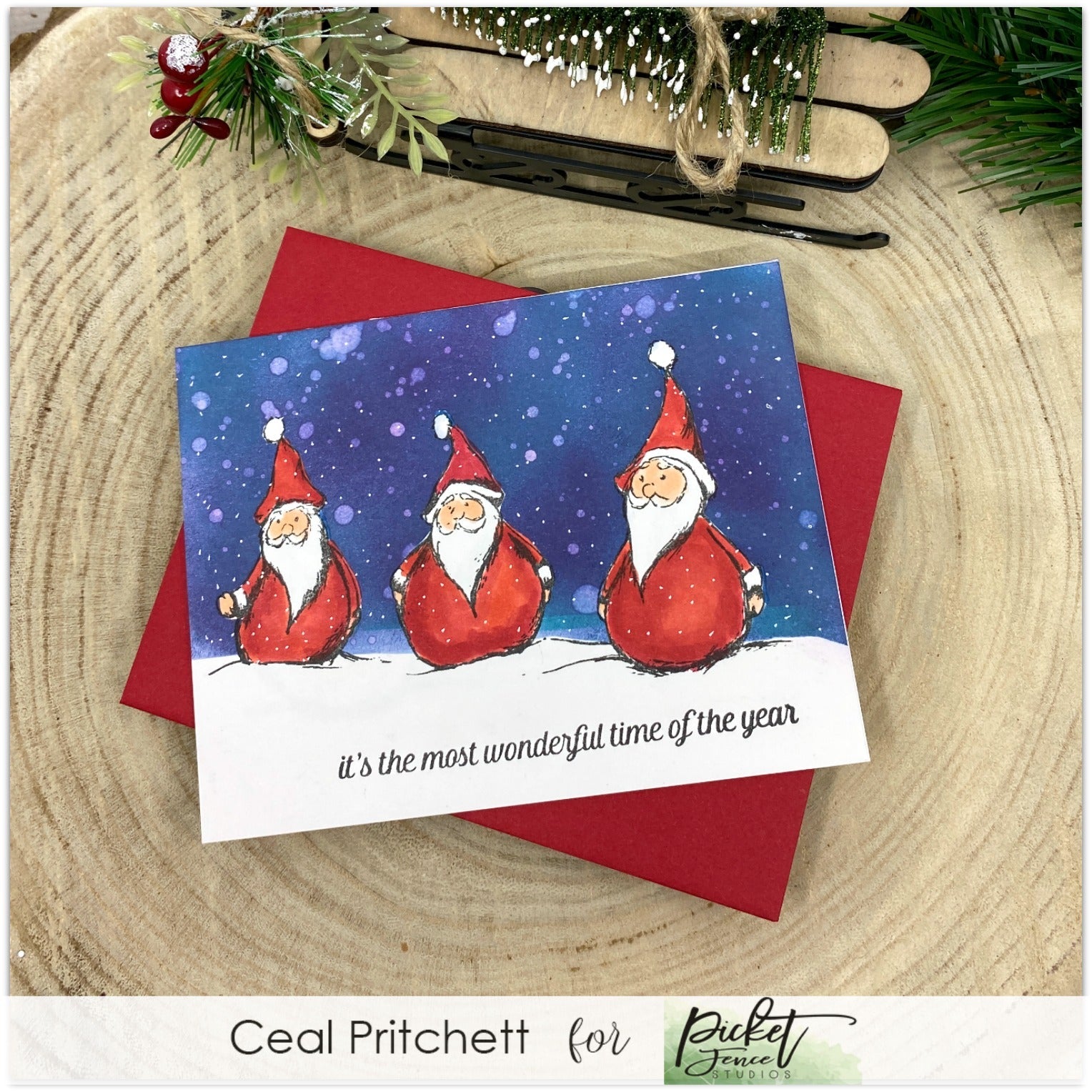 Social Distanced Santas - Picket Fence Studios