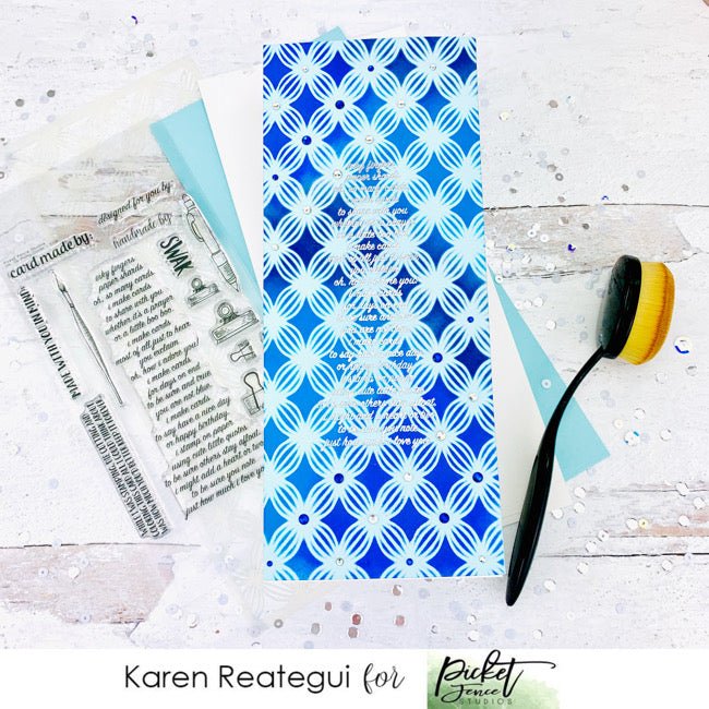Stencil Art with Karen Reategui - Picket Fence Studios