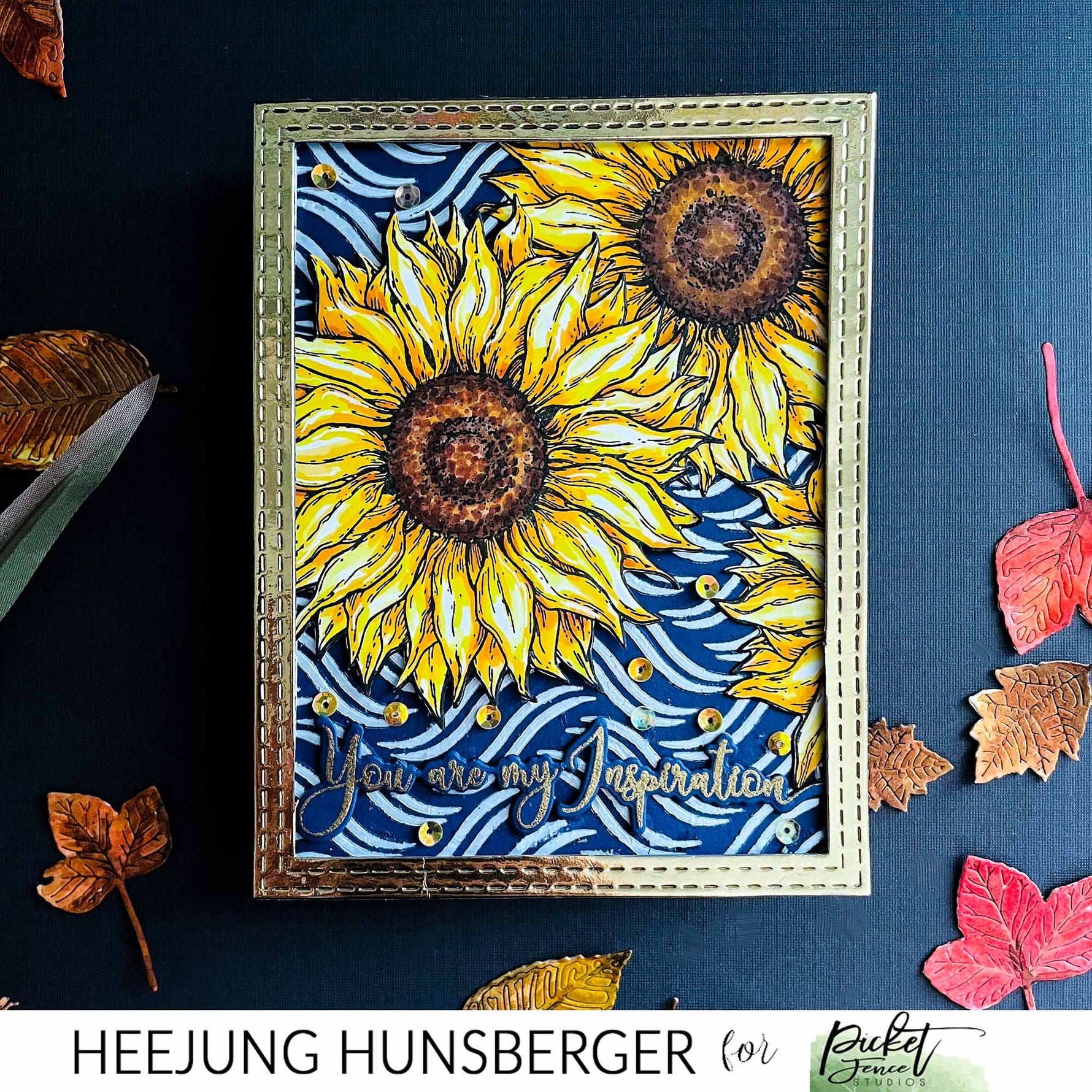 Sunflower Card - Picket Fence Studios