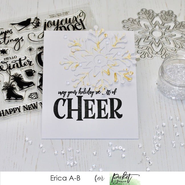 Texture and Glitz for quick and easy cards with Erica - Picket Fence Studios
