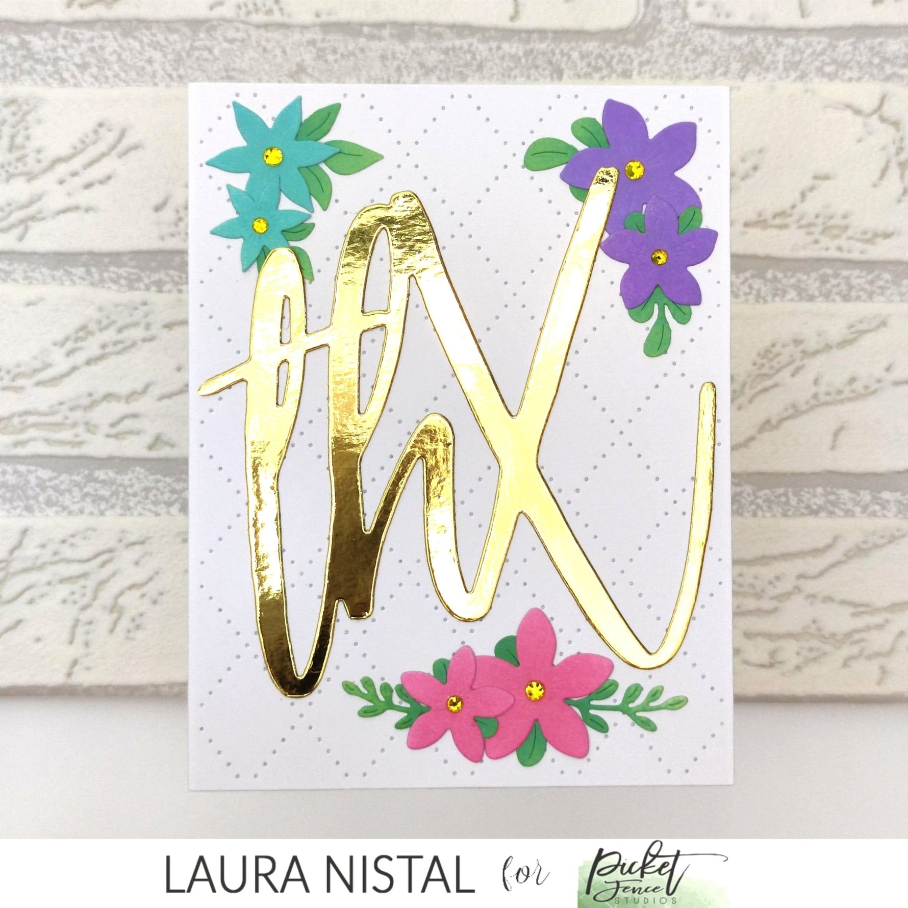 Thanks card by Laura - Picket Fence Studios