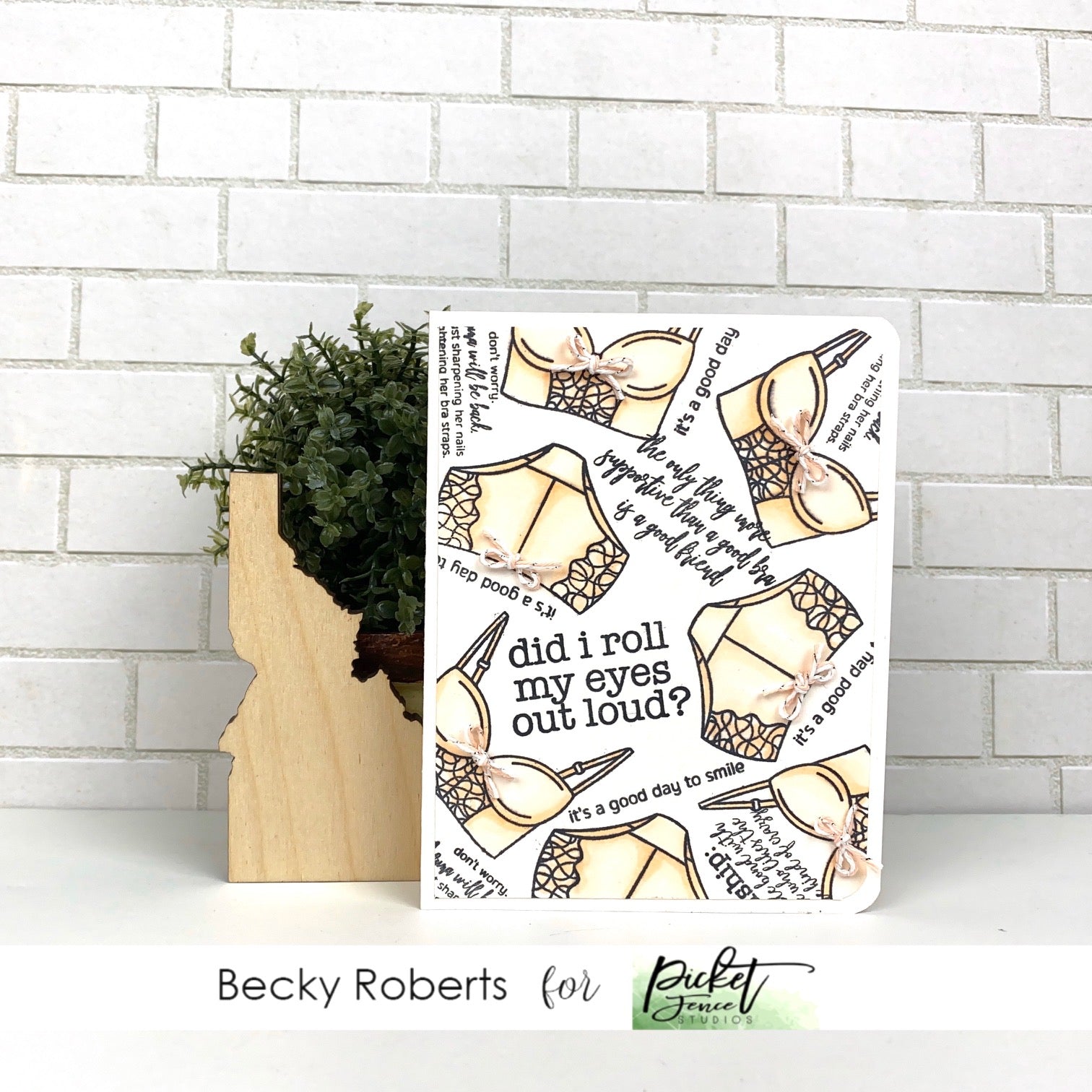 Tightening Her Bra Strap - Picket Fence Studios