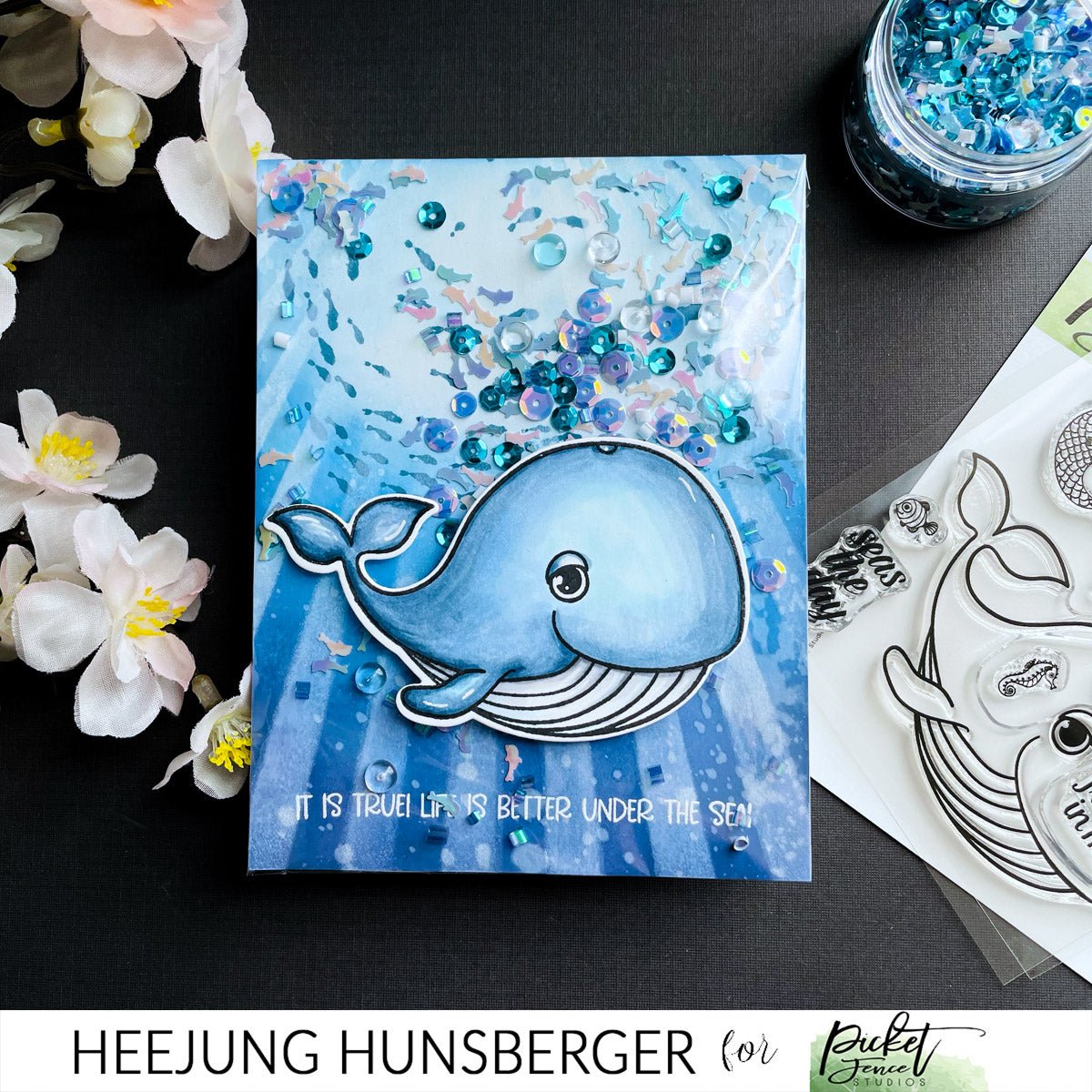 Under the Sea Shaker Card - Picket Fence Studios