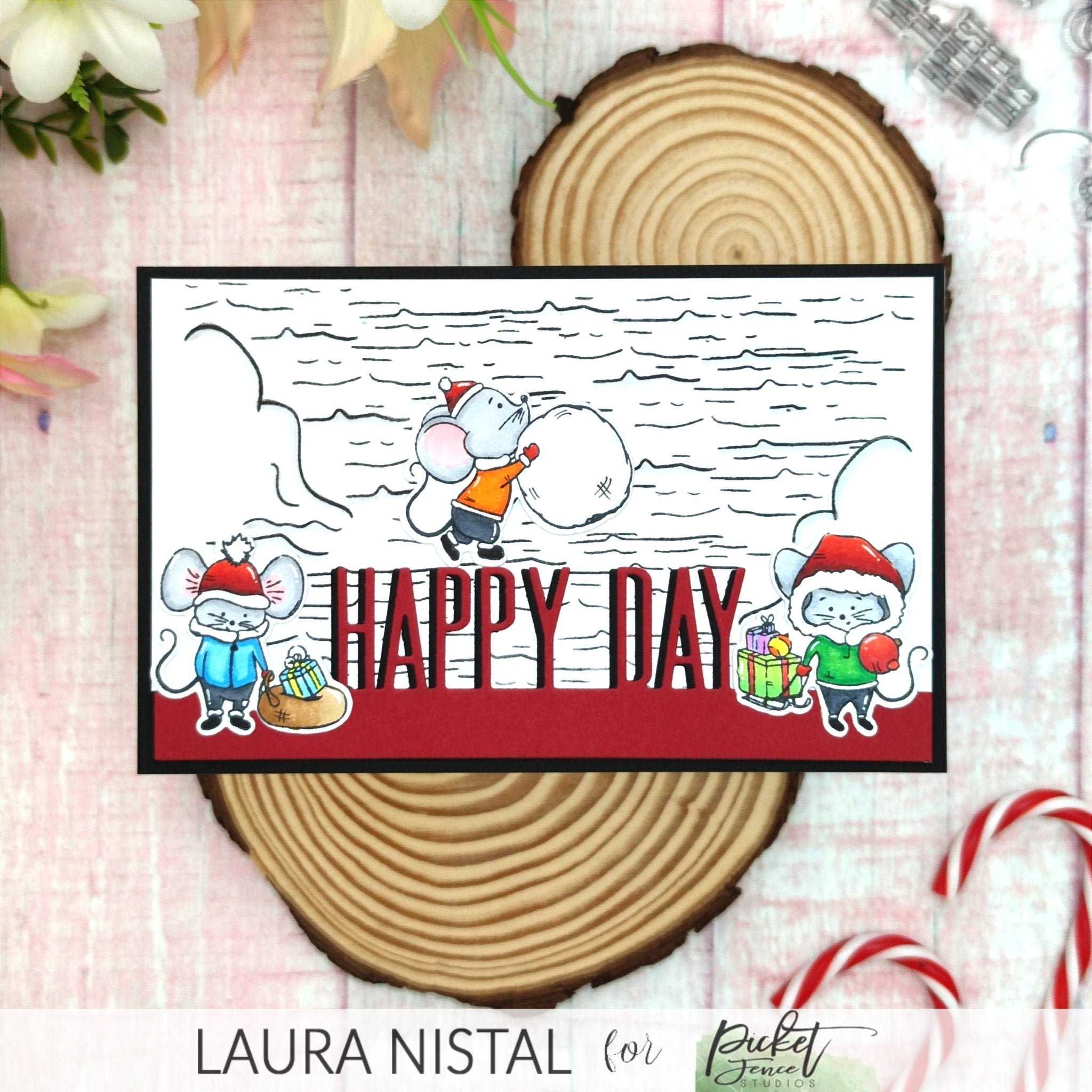 Winter card by Laura - Picket Fence Studios