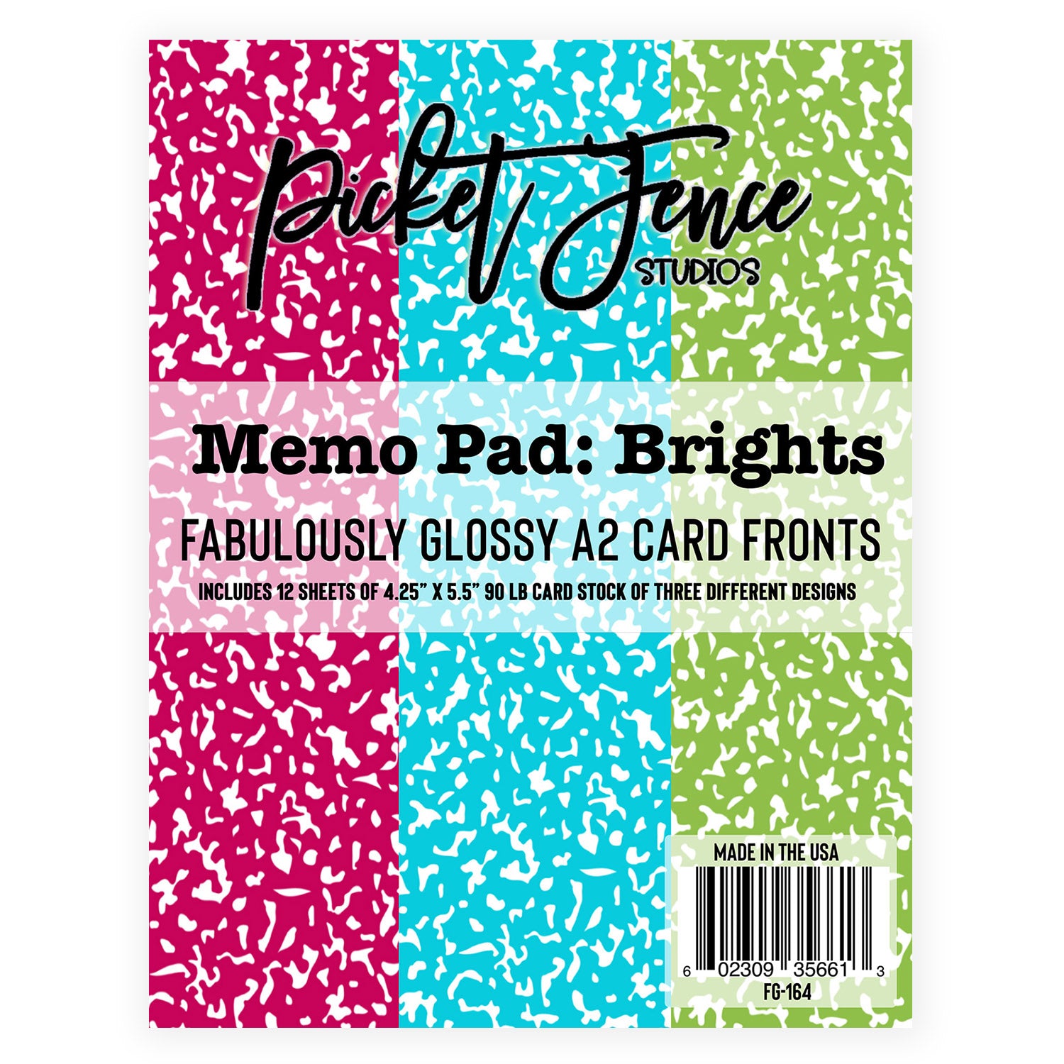 Fabulously Glossy A2 Card Fronts - Memo Pad: Brights