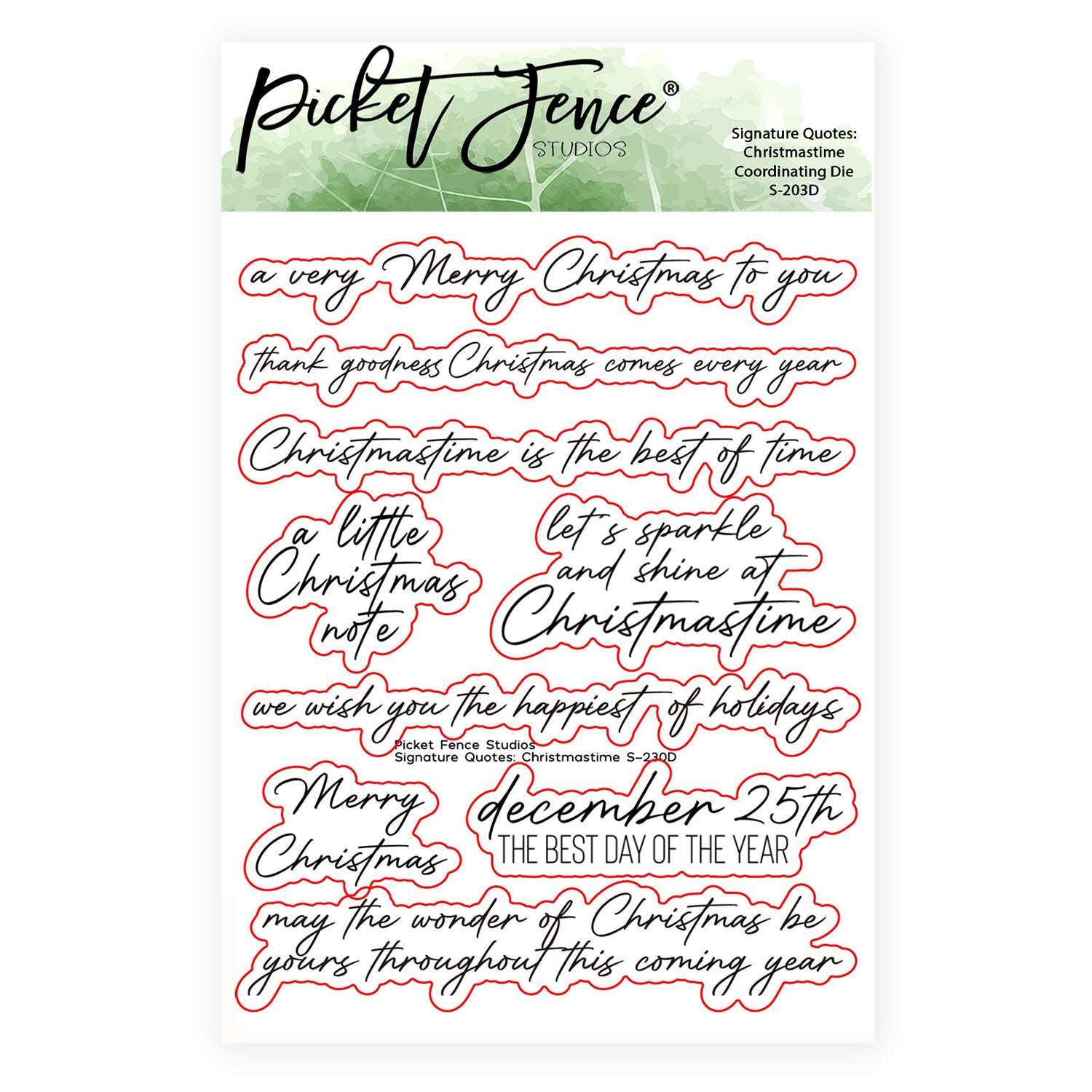 Signature Quotes: Christmastime Coordinating Die