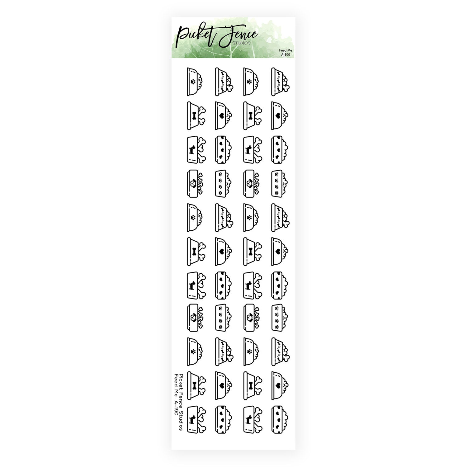 Rectangular Seamless Stamp: Feed Me