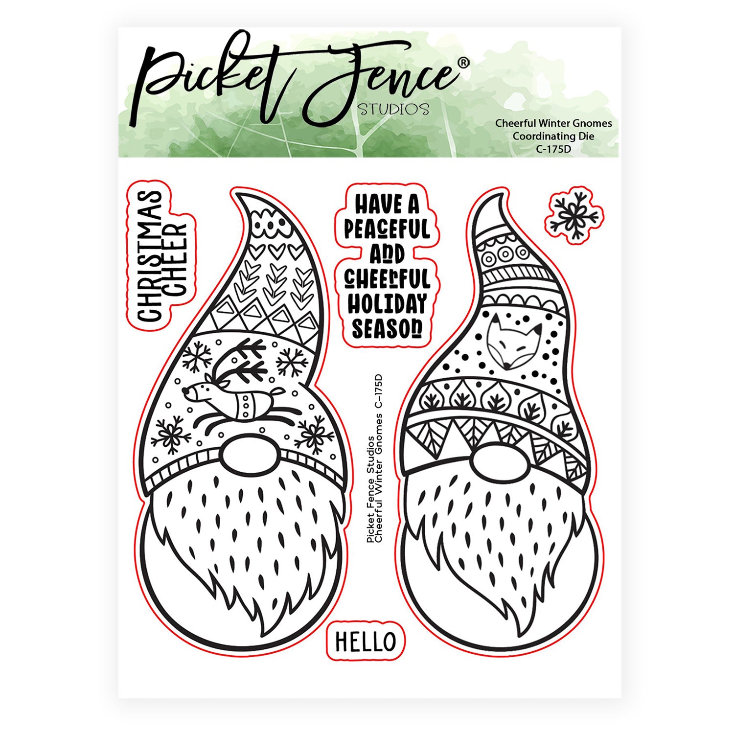 Cheerful Winter Gnomes with Coordinating Die Set