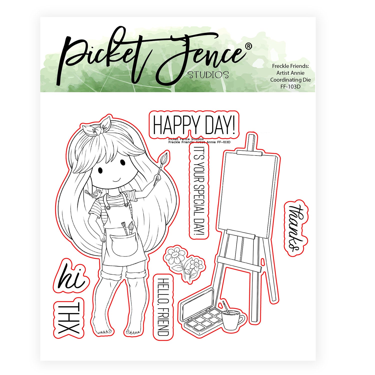 Freckle Friends: Artist Annie with Coordinating Die Set