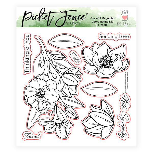 BUY ALL: OCTOBER 2024 Graceful Magnolias Stamp and Die Bundle