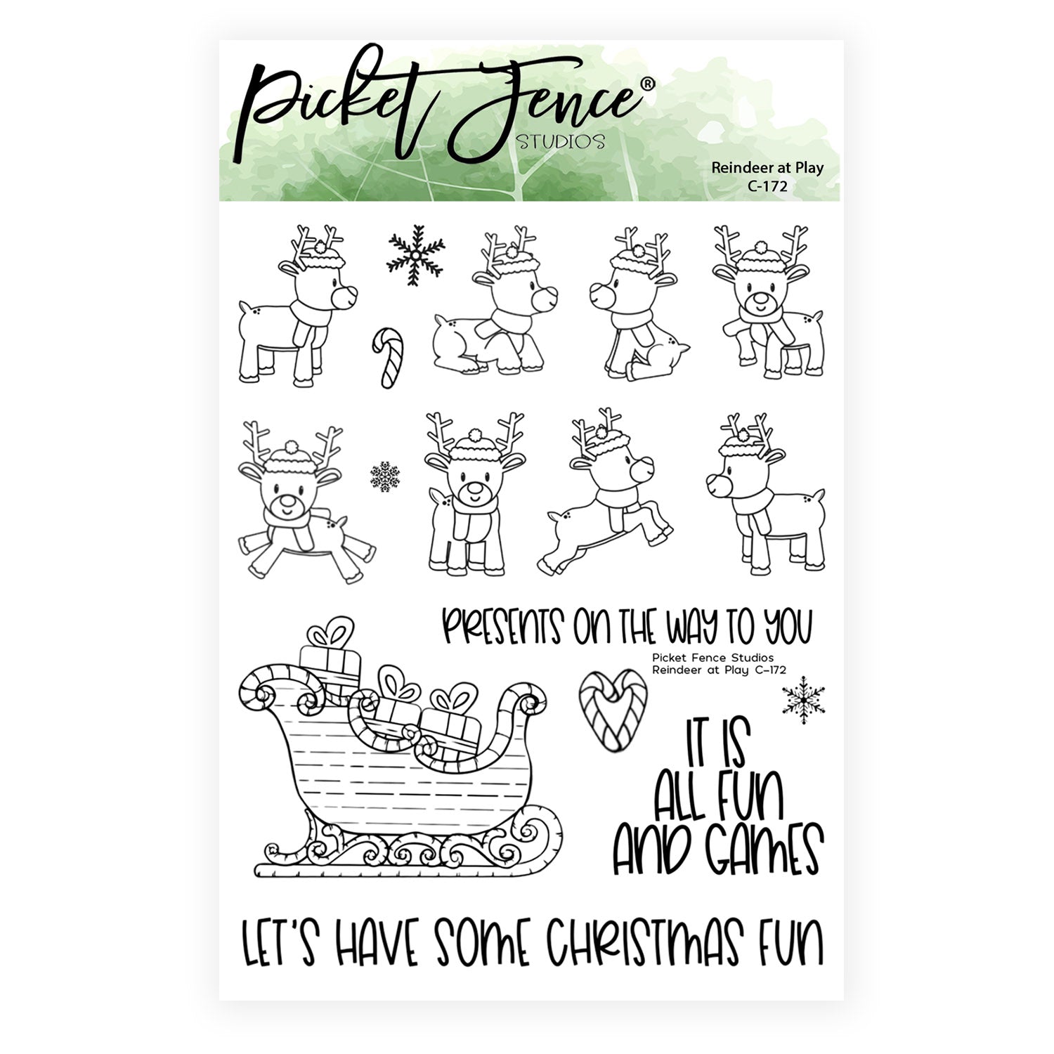 Reindeer at Play with Coordinating Die