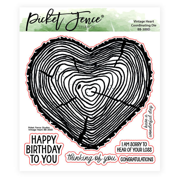 BUY ALL: OCTOBER 2024 Vintage Heart Stamp and Die Bundle