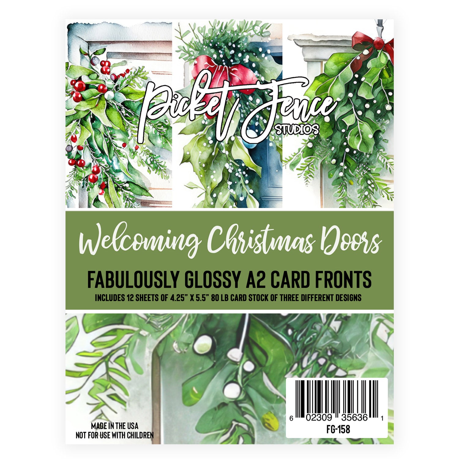 Fabulously Glossy A2 Card Fronts - Welcoming Christmas Doors