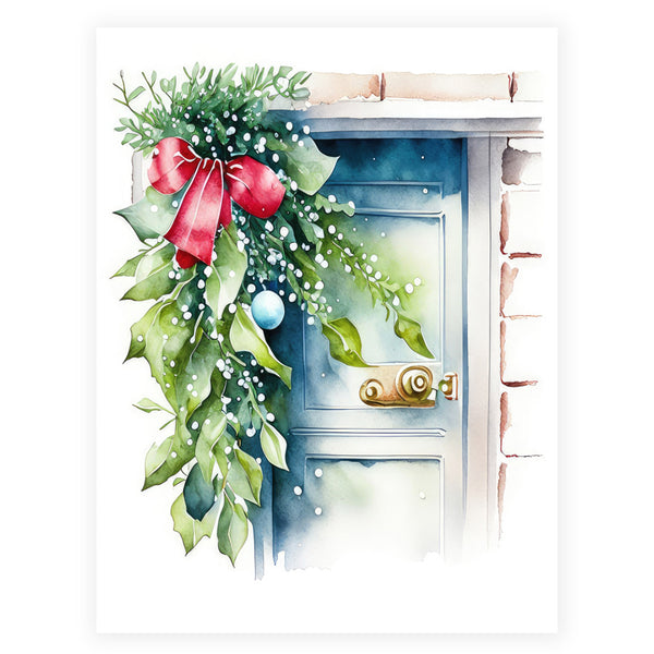 Fabulously Glossy A2 Card Fronts - Welcoming Christmas Doors