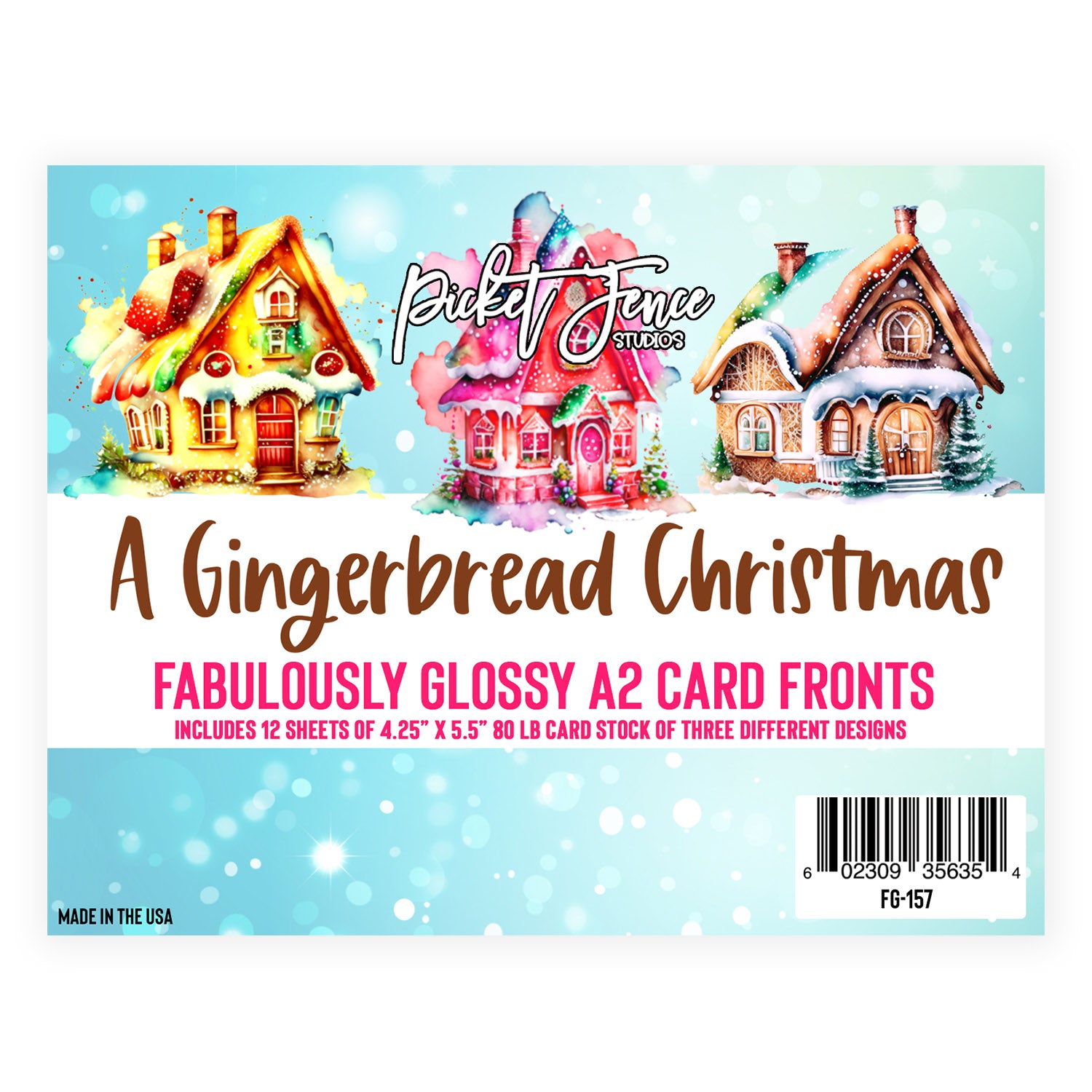 Fabulously Glossy A2 Card Fronts - A Gingerbread Christmas