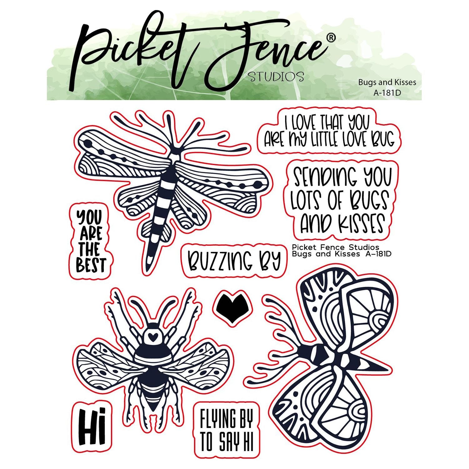 Bugs and Kisses with Coordinating Die Set