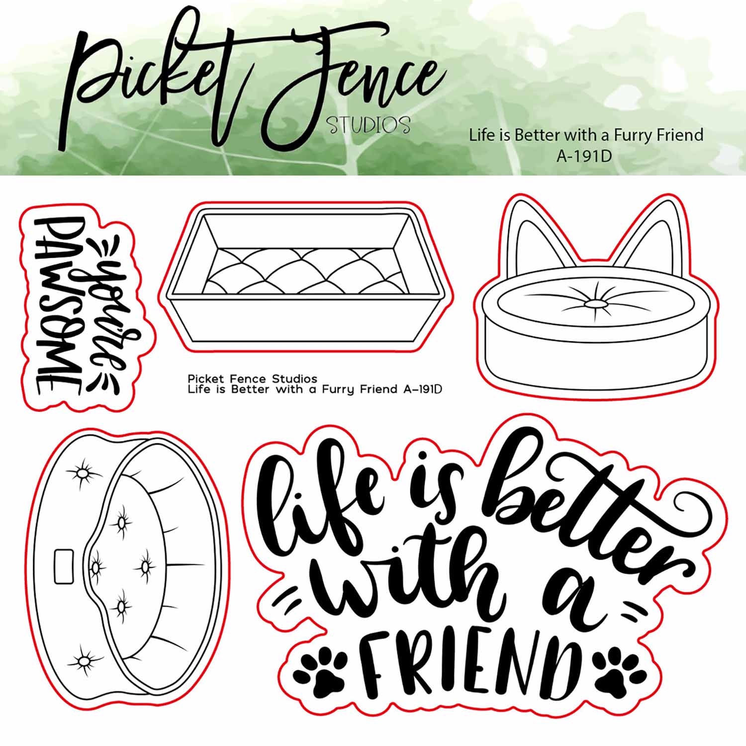 Life is Better with a Furry Friend with Coordinating Die Set