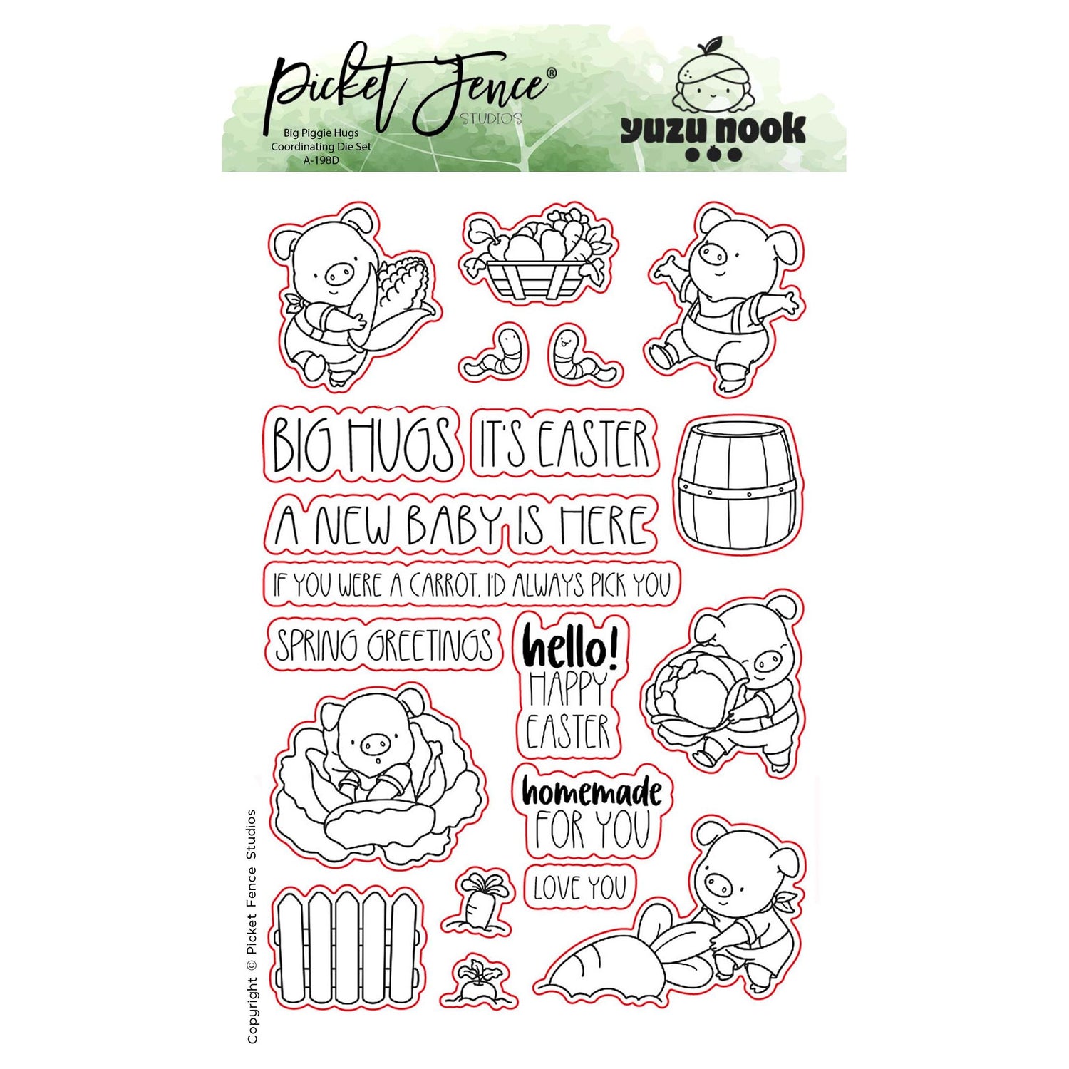 Big Piggie Hugs with Coordinating Die Set