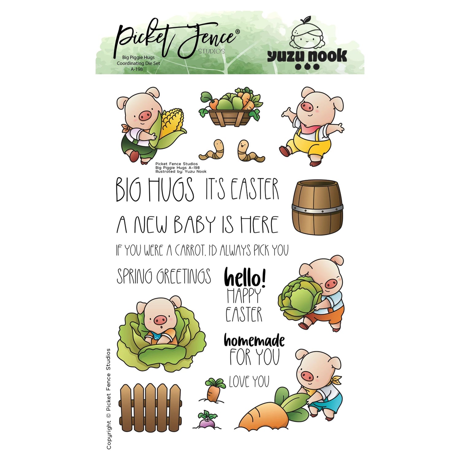 Big Piggie Hugs with Coordinating Die Set