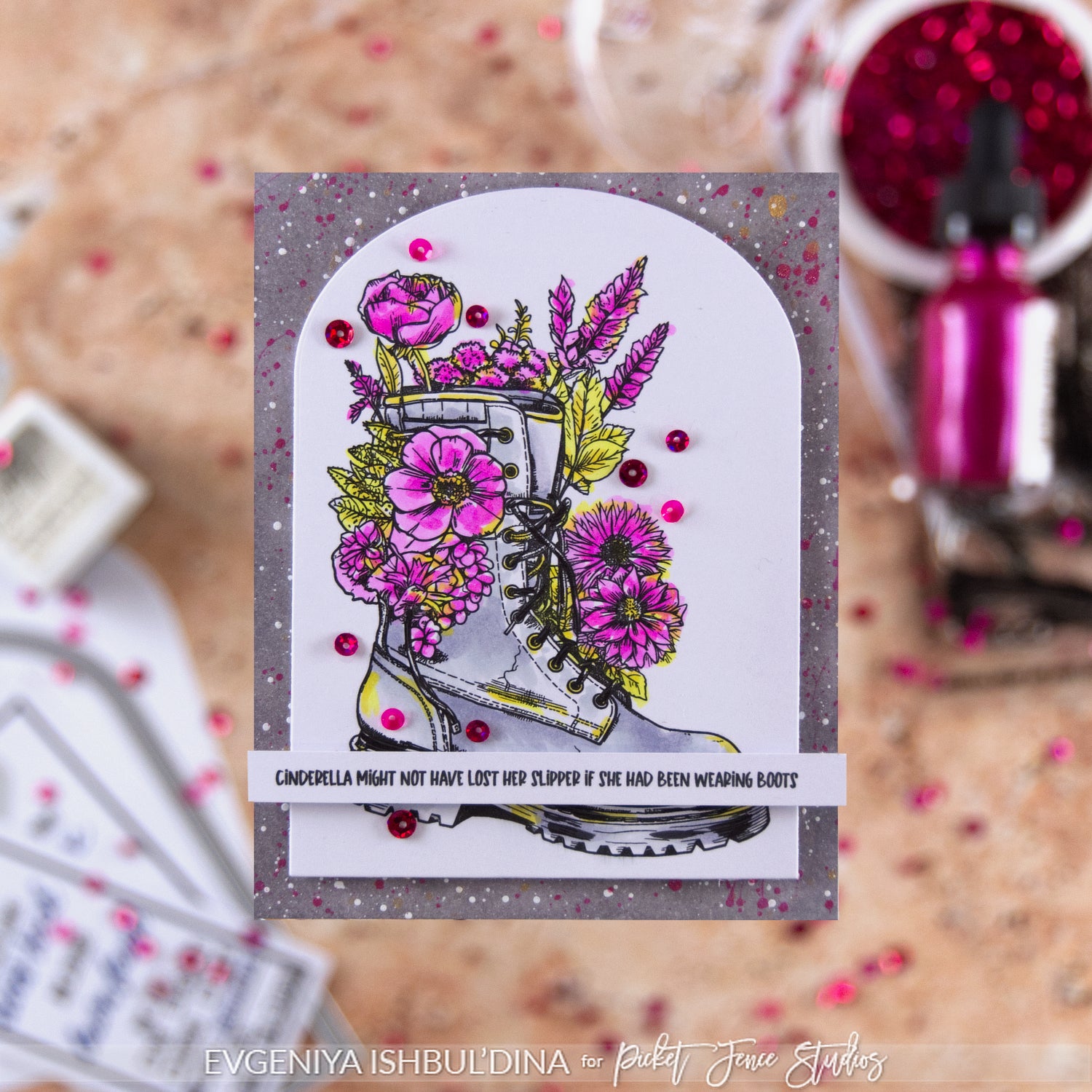 Paper Splatter - Liquid Pink Blossoms