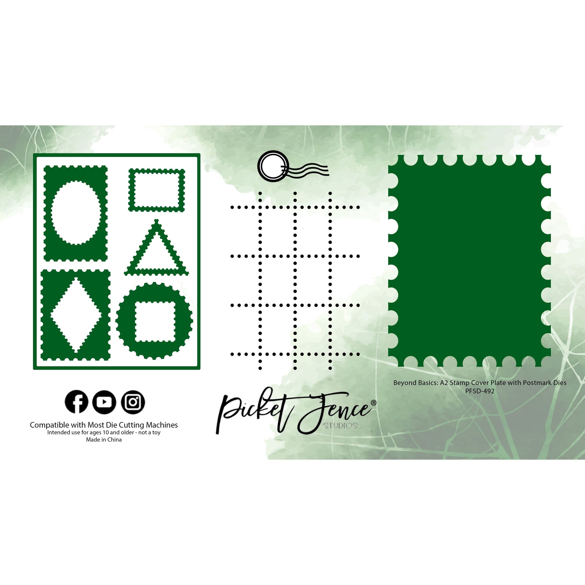 Beyond Basics: A2 Stamp Cover Plate with Postmark Dies