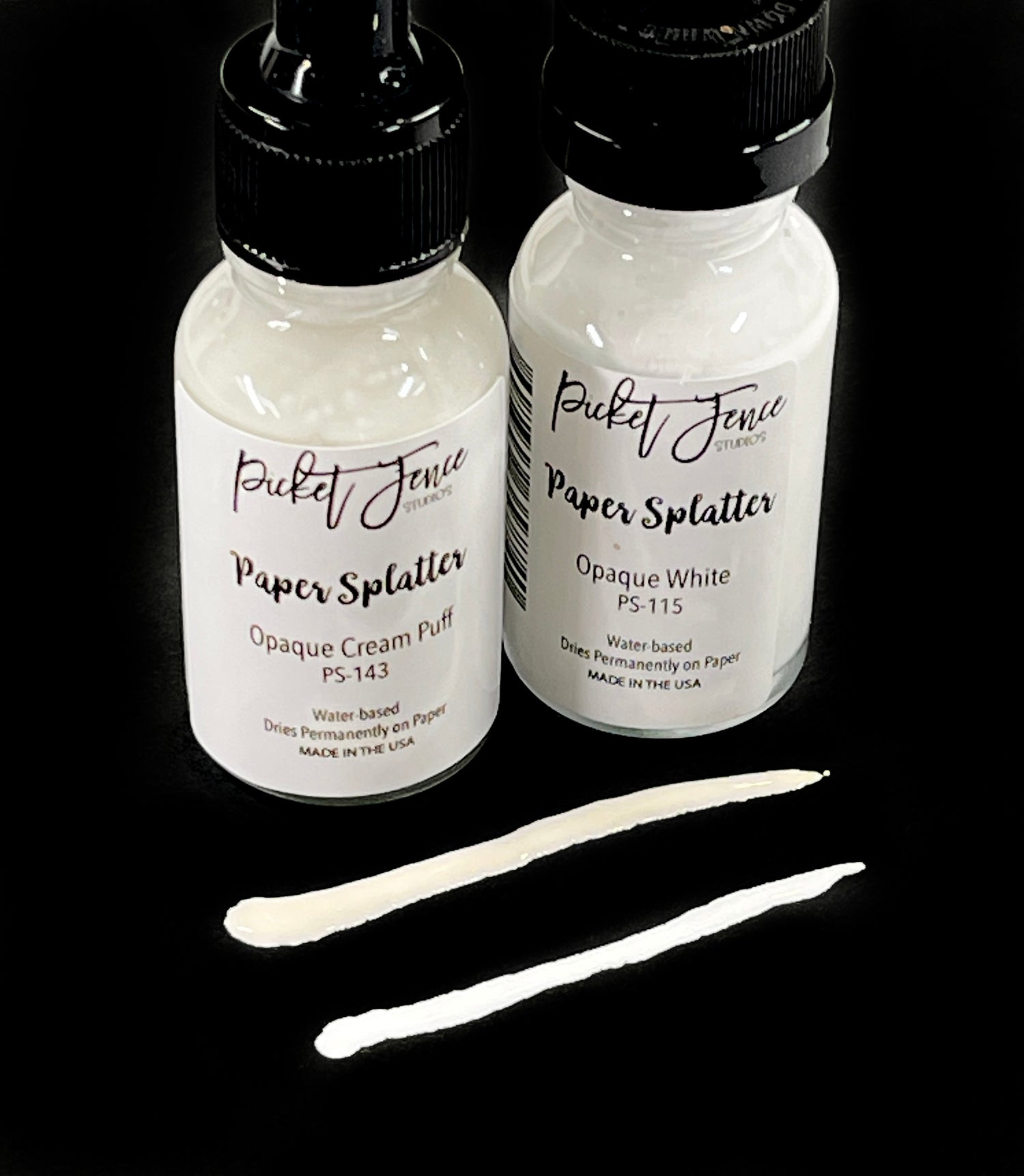 Paper Splatter - Opaque Cream Puff and Opaque White