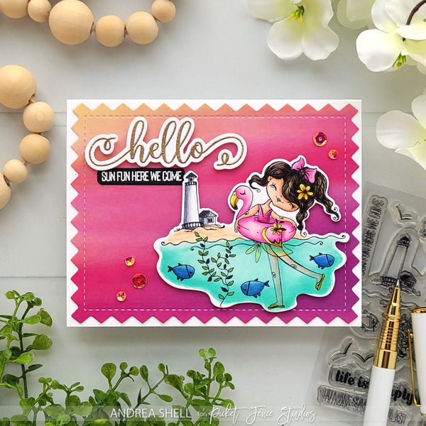 Dear Summer Loving Stamp with Coordinating Die Set