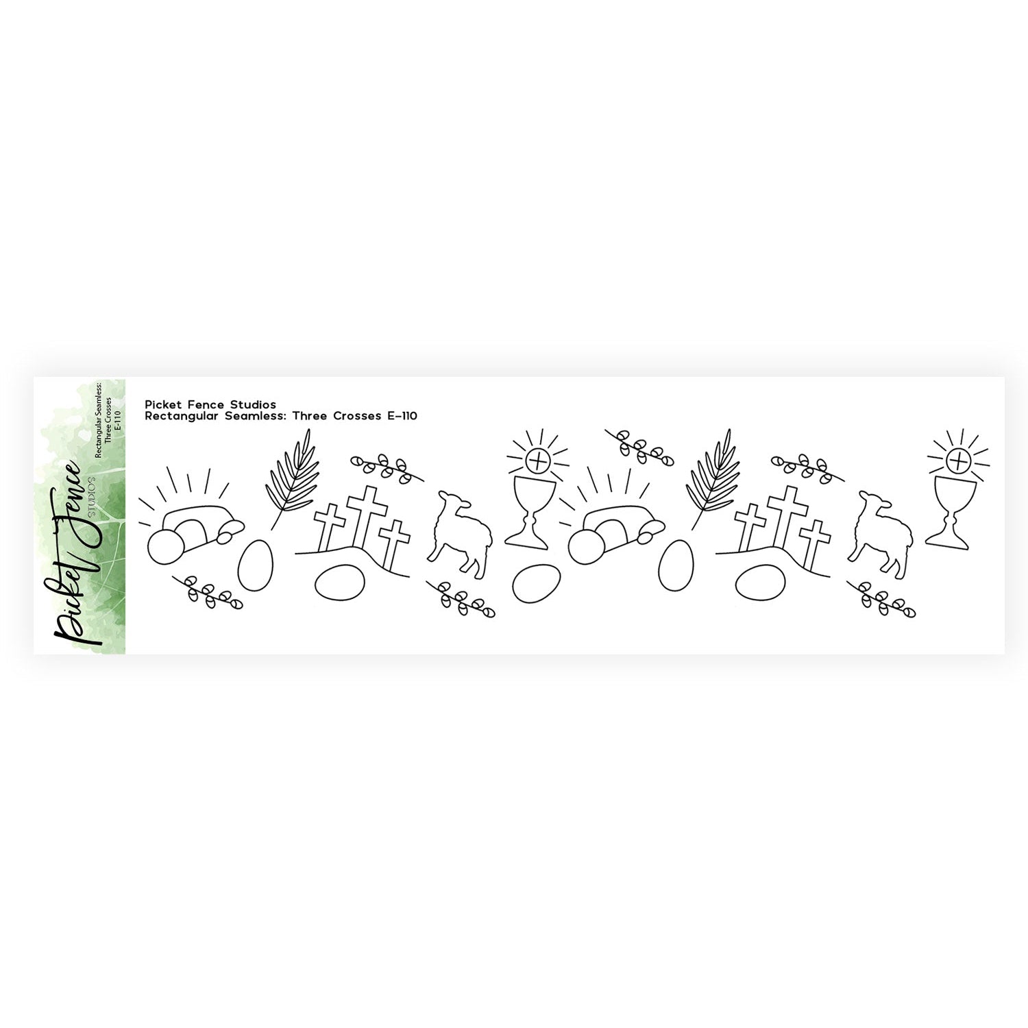 Rectangular Seamless: Three Crosses