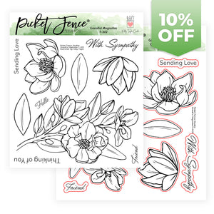 BUY ALL: OCTOBER 2024 Graceful Magnolias Stamp and Die Bundle