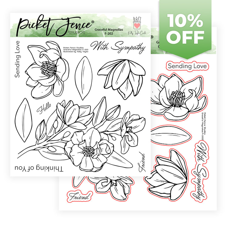 Graceful Magnolias Stamp and Die Bundle