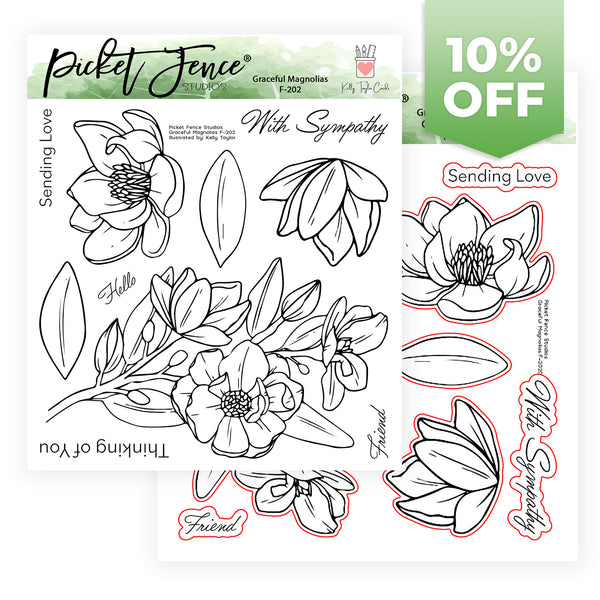 BUY ALL: OCTOBER 2024 Graceful Magnolias Stamp and Die Bundle