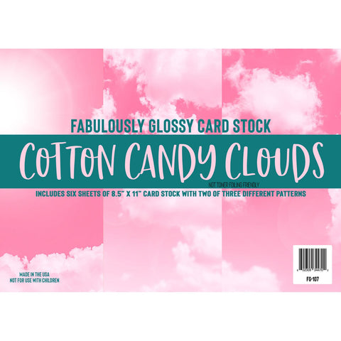 Fabulously Glossy Card Stock - Cotton Candy Clouds