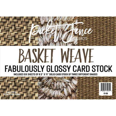 Fabulously Glossy Card Stock - Basket Weave