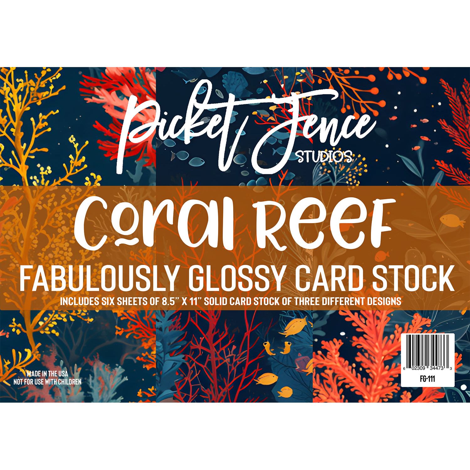 Fabulously Glossy Card Stock - Coral Reef