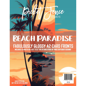 Fabulously Glossy A2 Card Fronts - Beach Paradise