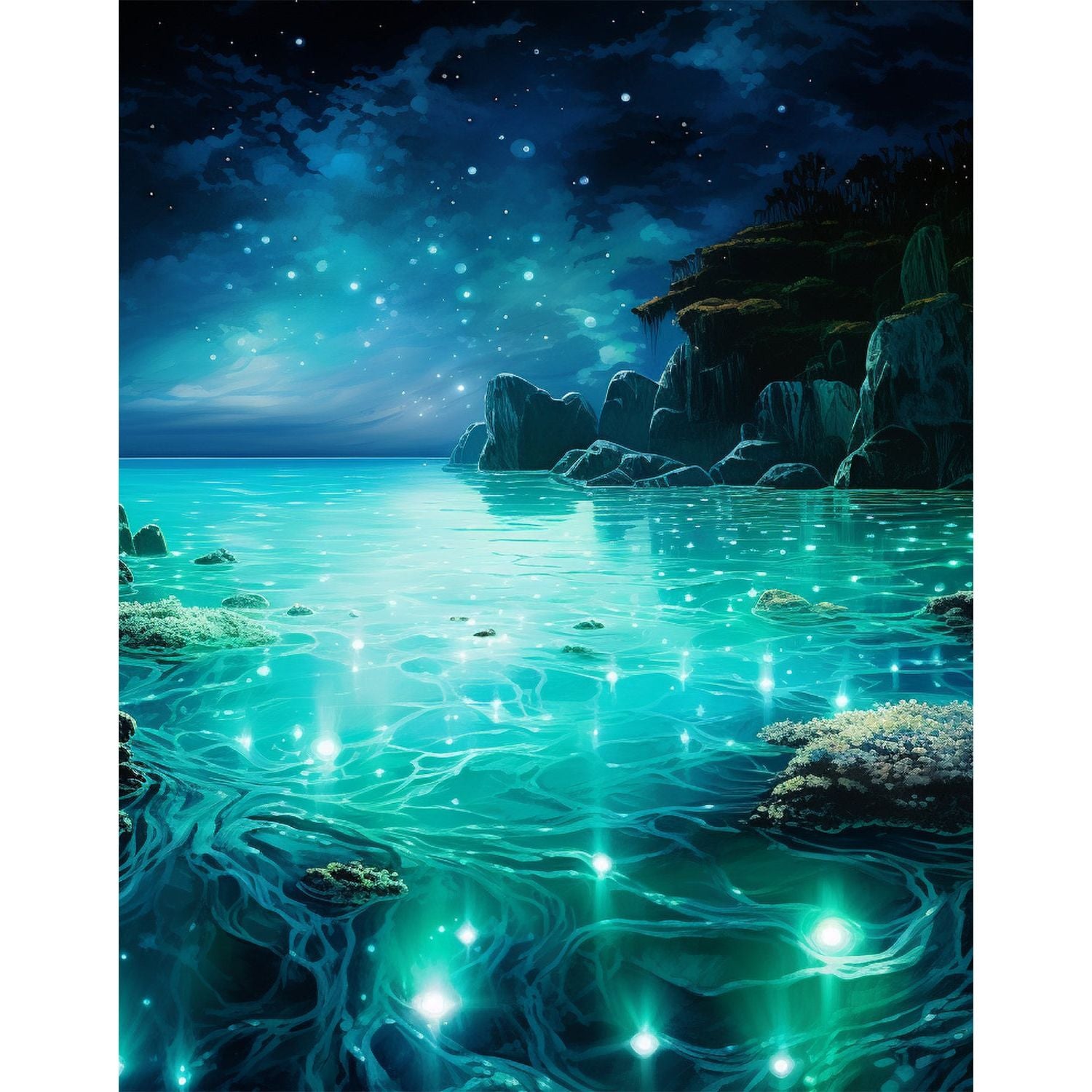 Fabulously Glossy A2 Card Fronts - Magical Seas