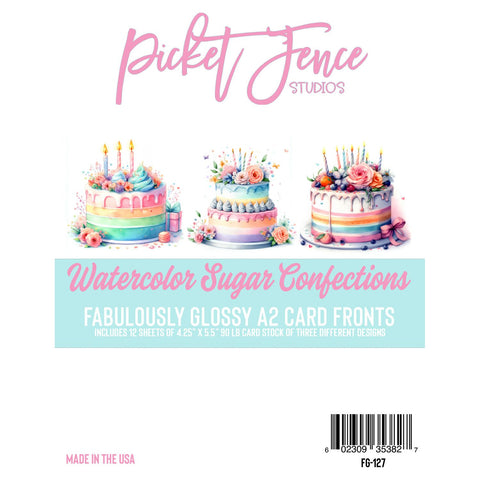 Fabulously Glossy A2 Card Fronts - Watercolor Sugar Confections