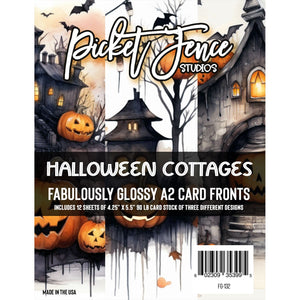 Fabulously Glossy A2 Card Fronts - Halloween Cottages