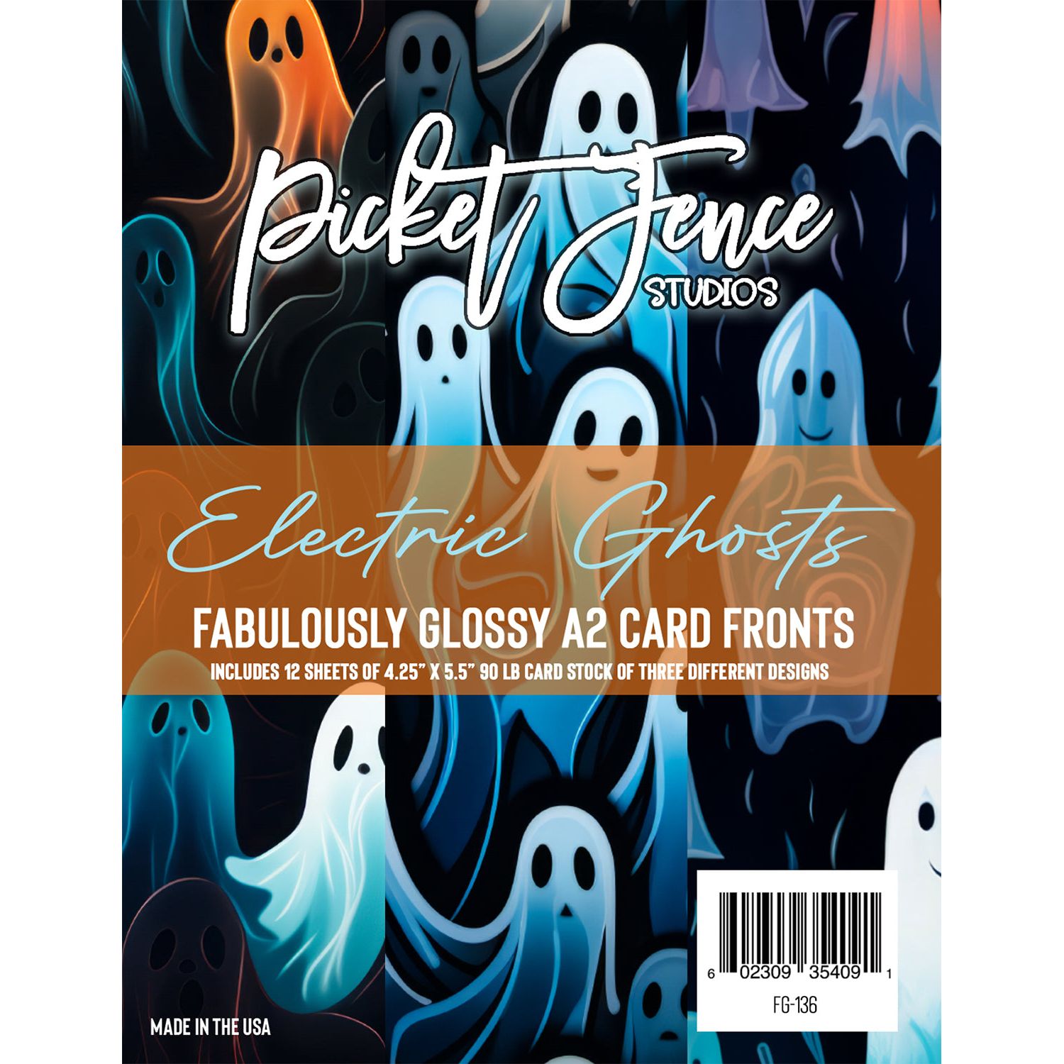 Fabulously Glossy A2 Card Fronts - Electric Ghosts