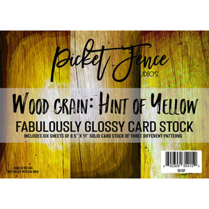 Fabulously Glossy Card Stock - Wood Grain: Hint of Yellow