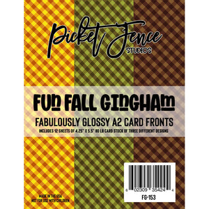 Fabulously Glossy A2 Card Fronts - Fun Fall Gingham