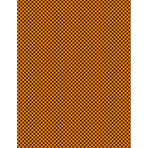 Fabulously Glossy Card Stock - Haunted Halloween Gingham