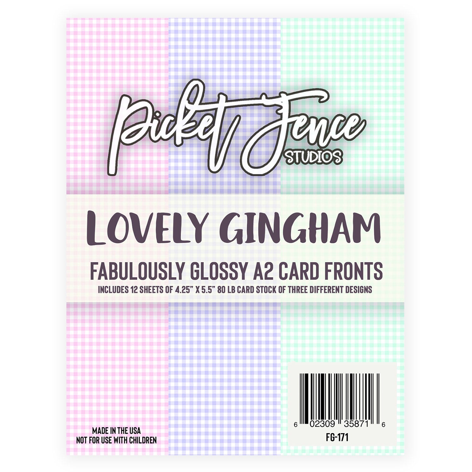 Fabulously Glossy A2 Card Fronts - Lovely Gingham