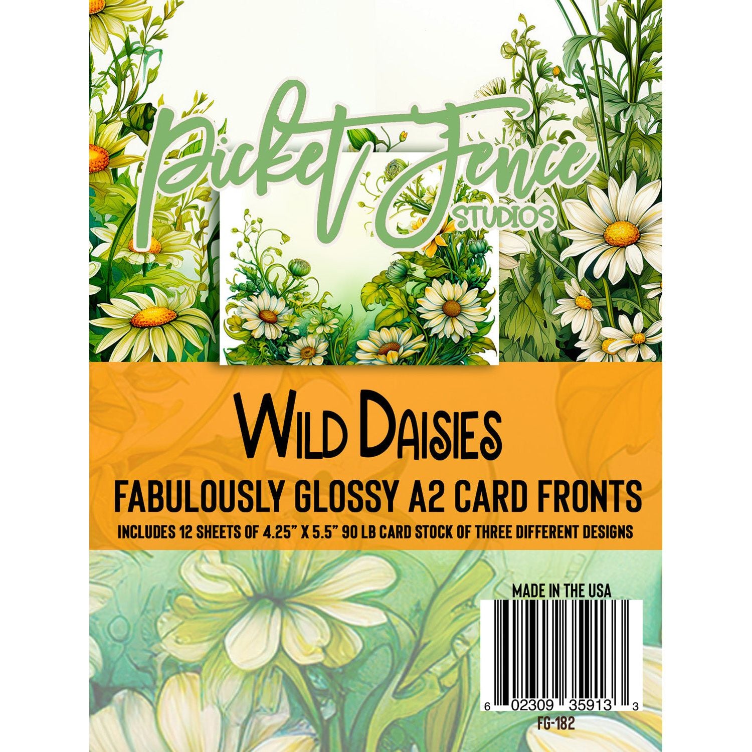 Fabulously Glossy A2 Card Fronts - Wild Daisies