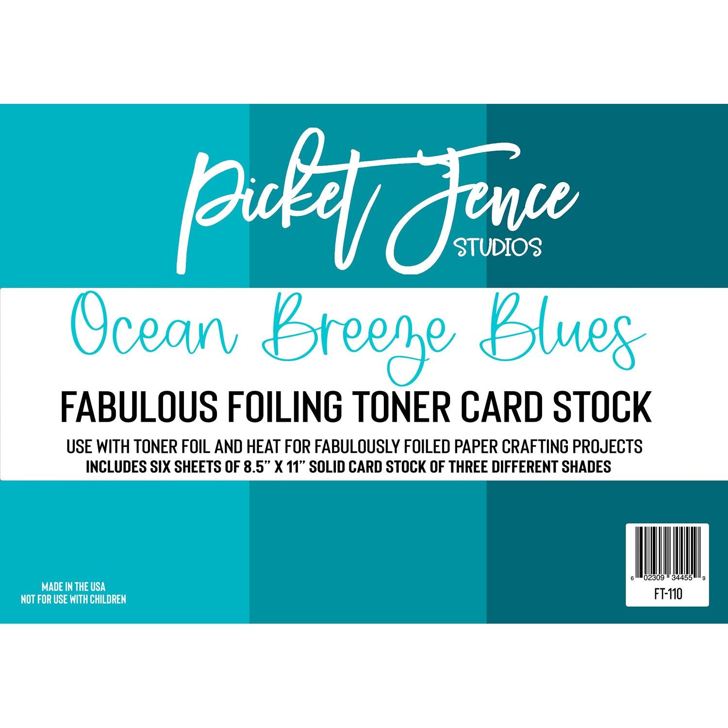 Fabulous Foiling Toner Card Stock - Ocean Breeze Blues