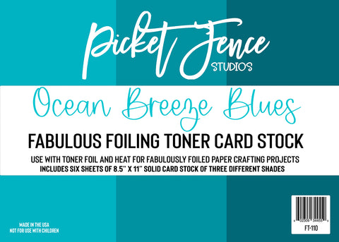 Fabulous Foiling Toner Card Stock - Ocean Breeze Blues