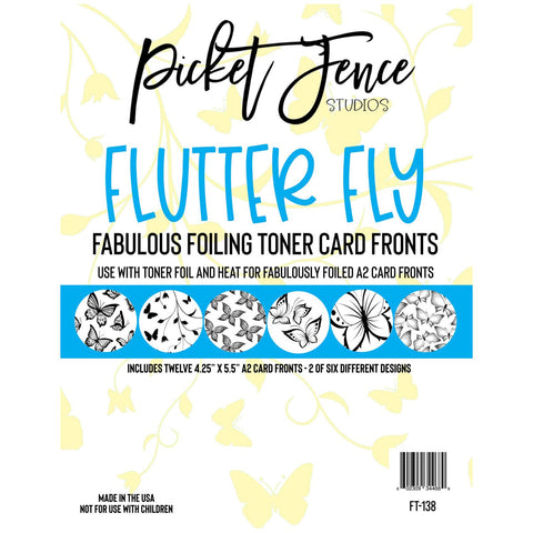 Fabulous Foiling Toner A2 Card Fronts - Flutter Fly